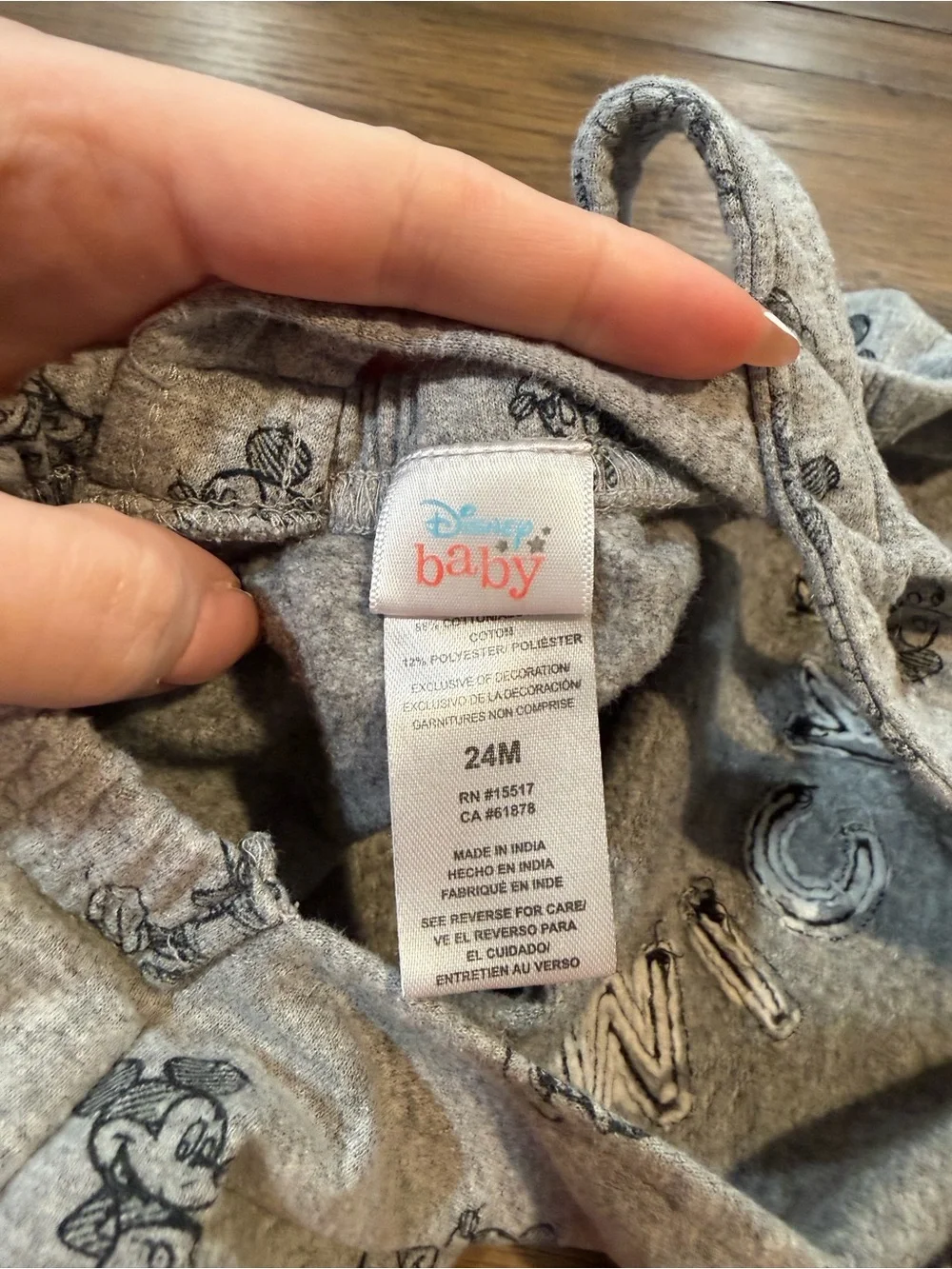 Disney Mickey Gray Overalls with Yellow Accents
